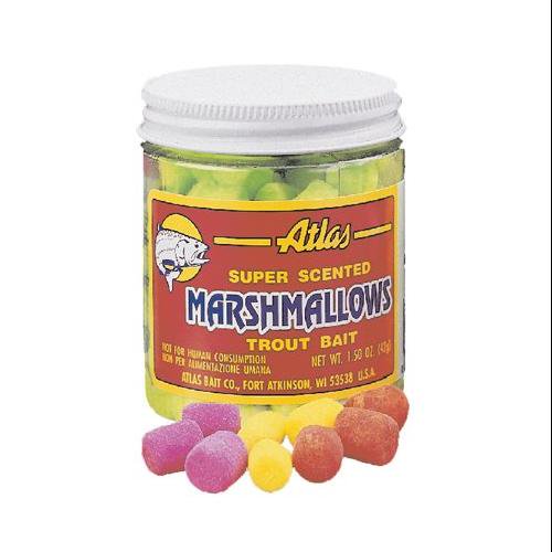 Atlas Mikes Jar of Anise Marshmallow Salmon Fishing Bait Eggs, Red MultiColored
