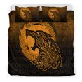 thumbnail image 2 of Juego de Cama Vikingo Fenrir Vikingo Tatuaje 3D Versión Dorada Juego de Cama Rlt12, 2 of 5