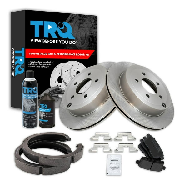TRQ Rear Brake Pad & Rotor Kit BKA38693 Fits Select 2007-2010 Ford Edge , 2007-2010 Lincoln MKX