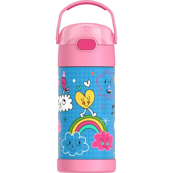 Thermos Funtainer 12 Oz Vacuum Insulated Straw Bottle, Sketchbook
