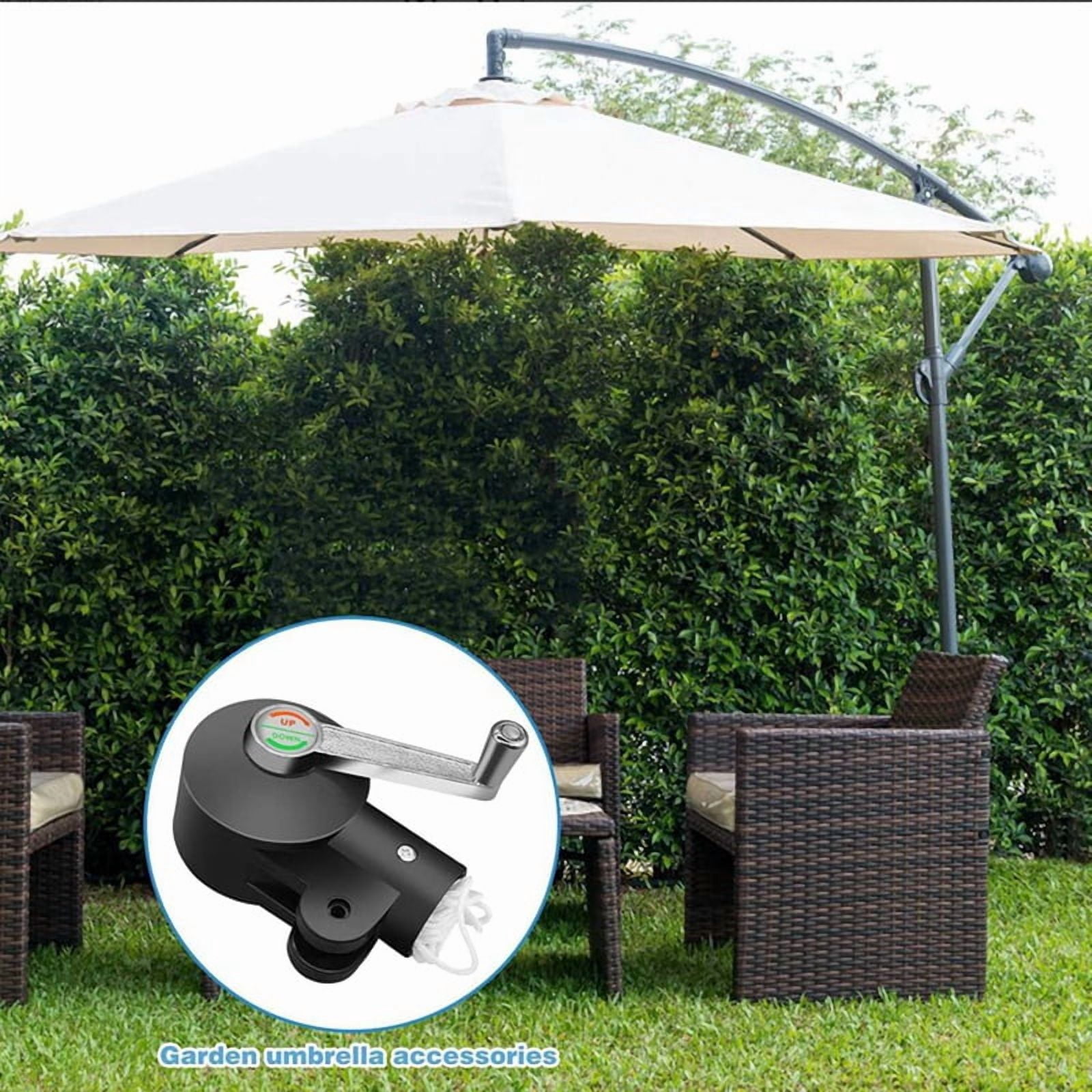 2X Cantilever Umbrella Parts, Patio Umbrella Holder Rocking Handle Adjustable Umbrella Stand Parts Patio Umbrella Parts
