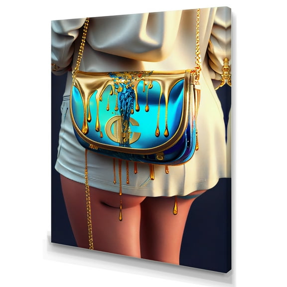 Designart Fashion Girl Going Out Tonight With G Canvas Wall Art