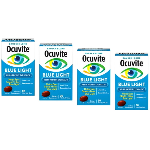 Bausch & Lomb Ocuvite Blue Light Supplements, 30 ea (Pack of 4)