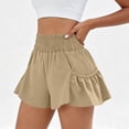 thumbnail image 6 of Admvng Shorts for Women Solid Breathable High Waisted Yoga Running Shorts, 6 of 7