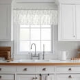 thumbnail image 3 of Sage Green Botanical Valance Curtains for Kitchen/Living Room/Bathroom/Bedroom Window, Rod Pocket Small Topper Half Short Window Curtains Voile Sheer Scarf, Plant Flower Floral Tree Branch 42"x18", 3 of 8