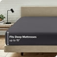thumbnail image 4 of Bare Home 2-Pack Fitted Sheets - Premium 1800 Collection - Ultra-soft - Deep Pocket - Short Queen, Forged Iron Gray, 4 of 8