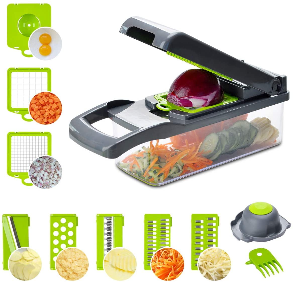 Multi-Function Vegetable Slicer Adjustable Blades Fruit Cutter Kitchen Machine 