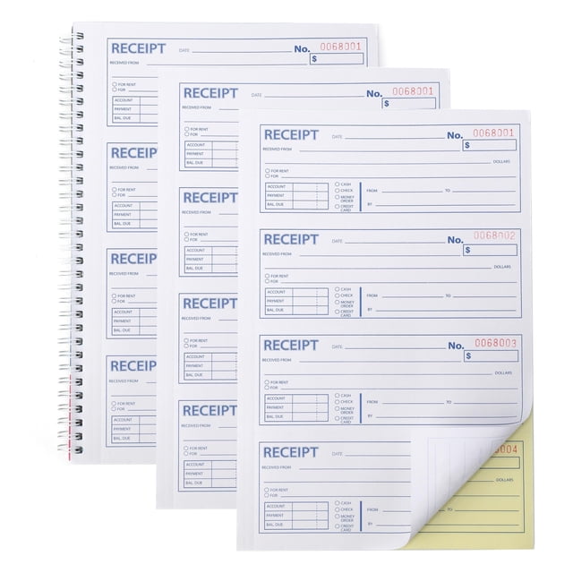 Libreta de recibos Gimehome Professional Money and Rent, 3 paquetes