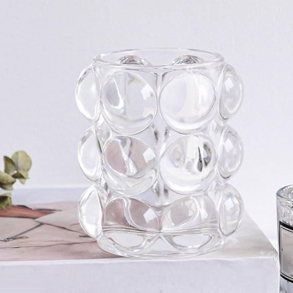 Organizador de Maquillaje Contenedor Salvador Copa de Lápiz de Burbuja de Cristal Claro