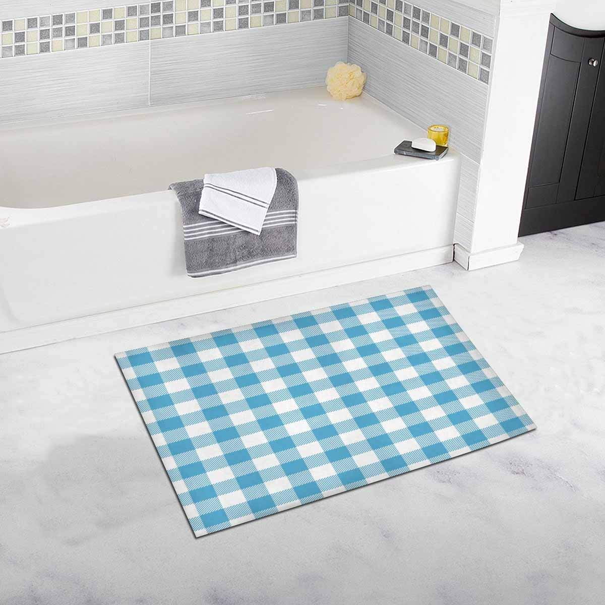 CADecor Plaid Kitchen Bathroom Mat Bath Rug, Doormat 30x18 inches