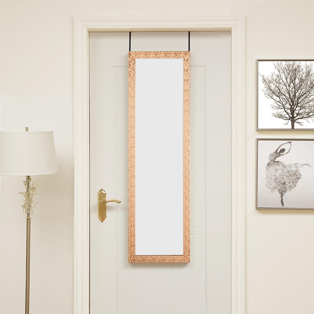 Mosaic Style Over the Door Mirror Copper 42" x 14" by Naomi Home