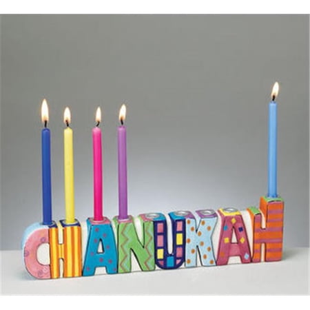 Rite Lite Keramiek Menorah, Veelkleurig, 11,5 x 1,25 x 2,75