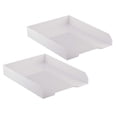 thumbnail image 2 of JAM Paper Stackable Desktop Trays, White, Office Desk Deluxe Set, 4 Piece, 2 of 3