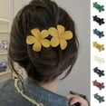 thumbnail image 2 of Solid Color Strong Grip Hair Clip Exquisite Anti-slip Elegant Flower Butterflies Decor Hairpin Hair Accessories, 2 of 7