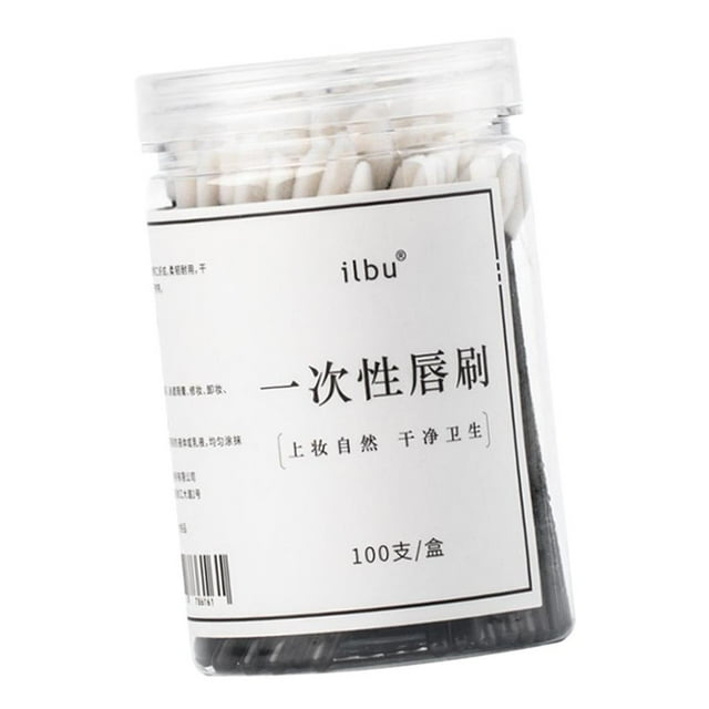 100 Pinceles Desechables Para Labios Brillo Labial Perfecl Negro
