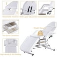 thumbnail image 2 of Adjustable White Massage Salon Tattoo Chair with Hydraulic Stool and Two Trays Multi-Purpose Beauty Equipment, 2 of 7