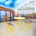 thumbnail image 6 of Alpine Corporation Rainbow Outdoor Patio Bistro Set, Metal 3 - Piece, Yellow & Orange, 6 of 14