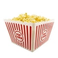 thumbnail image 3 of Popcorn Containers Classic Popcorn Bucket Tub Durable and Reusable Plastic Square Bowl Perfect for Home Movie Theater Indoor and Outdoor Picnic & Camping 8.5" Set of 3 & CUSTOM Storage Carrier, 3 of 5