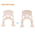 thumbnail image 2 of Labymos Standard Maple Bridge Replacement Part for 3/4 Size Double Bass Adjustable Upright Bass Bridge, 2 of 8