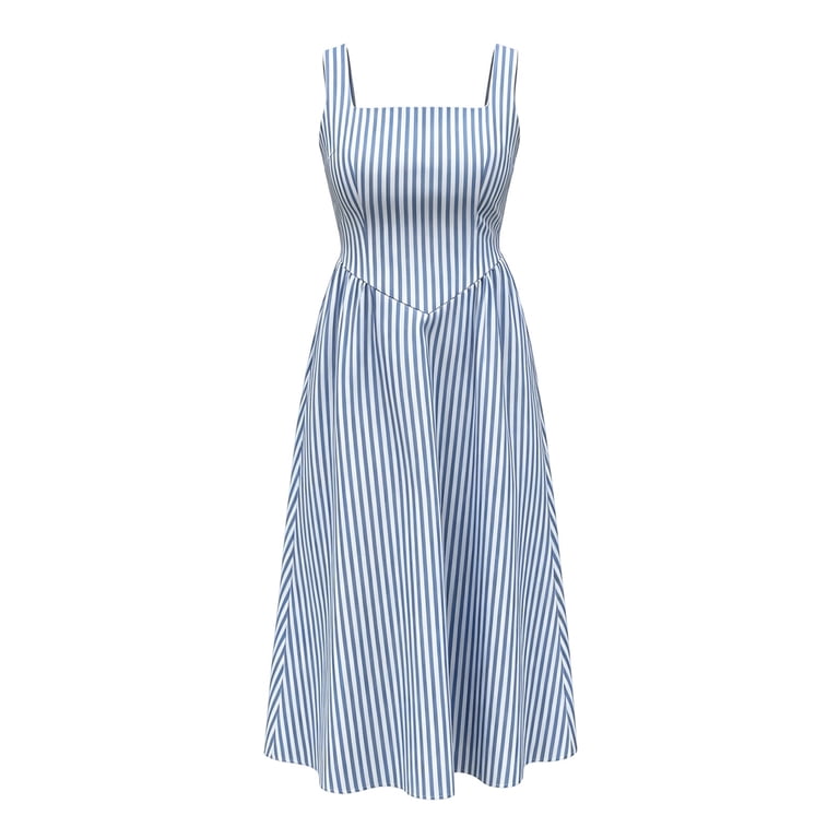 midi dress  Madison Smocked Basque Waist Spaghetti Strap night wear How to Style a Midi