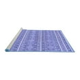 thumbnail image 2 of Ahgly Company Machine Washable Indoor Square Abstract Blue Modern Area Rugs, 6' Square, 2 of 4