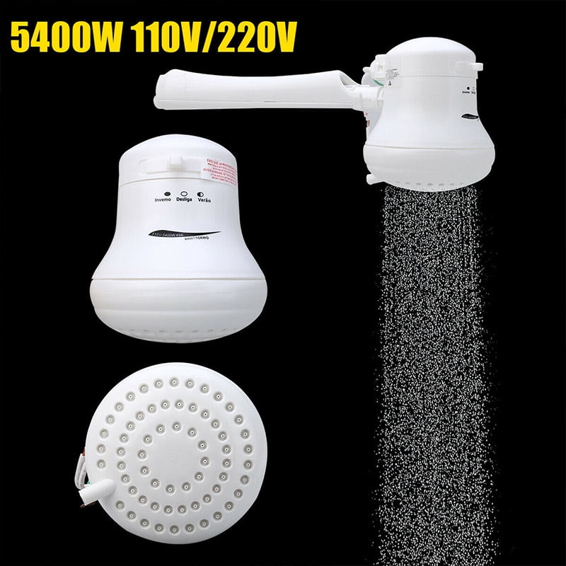 CABINA HOME 5400W 110V Electric Instant Heat Shower Head Shower Hot Water Heater with Hose