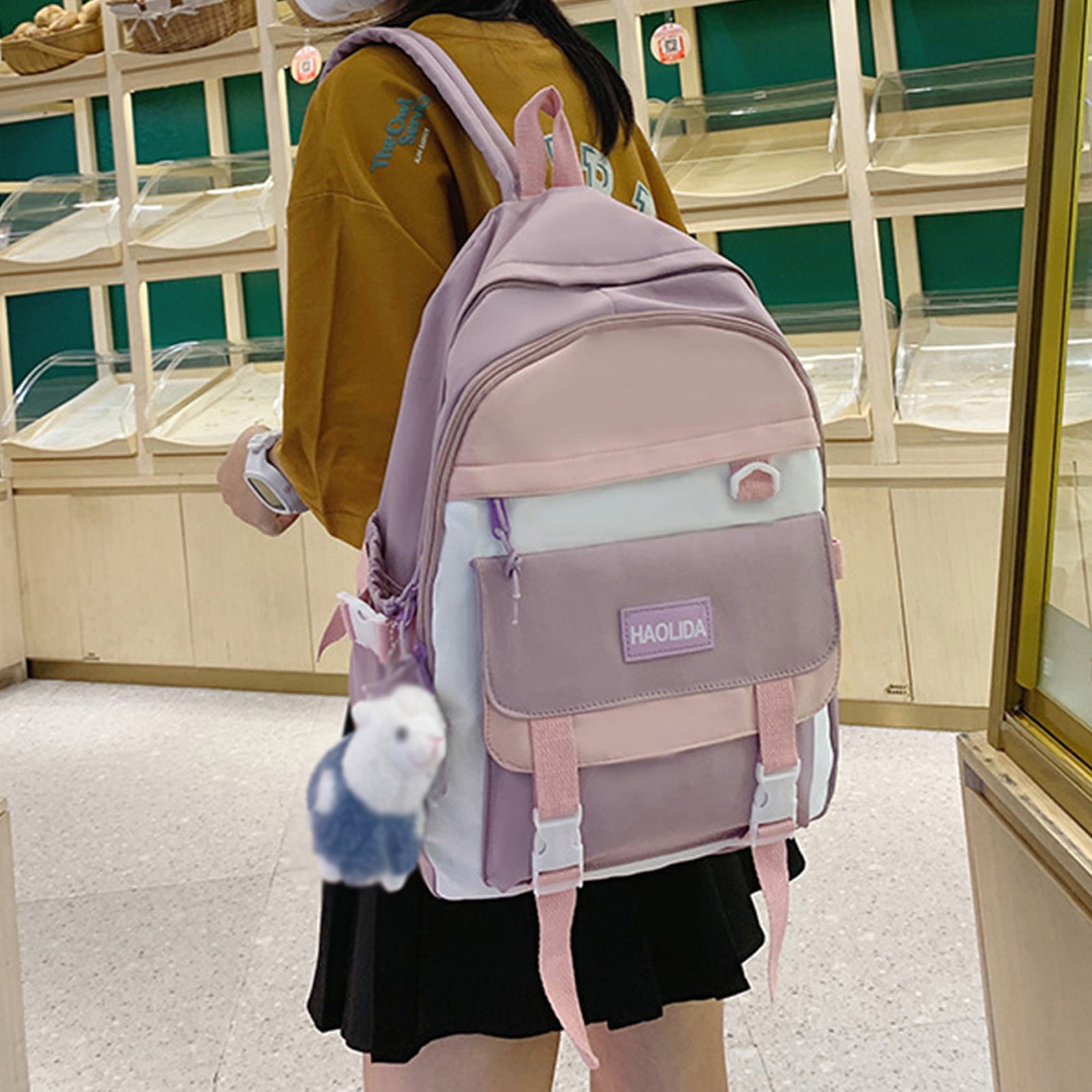 HIPYLO Travel Backpack Personal Item Size Womens Backpack Purse Small Canvas Backpack Small Anti Theft Backpack Mens Work Backpacks Professional, Purple