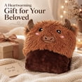 thumbnail image 6 of Highland Cow Wearable Blanket Hoodie, Blanket Cute Highland Cow Highland Cow Oversized Warm Flannel Blanket with Sleeves Hoodie Gift for Adult Home Travel Gift for Women, 6 of 9