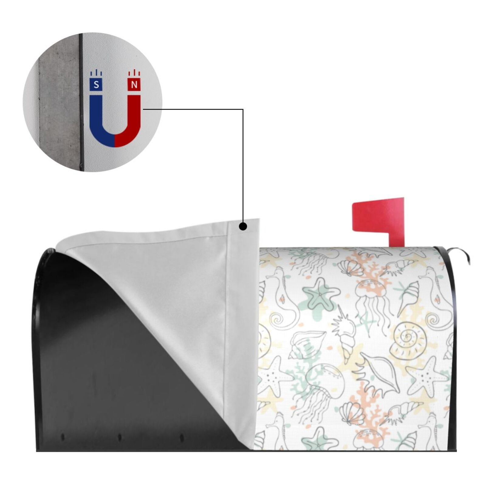 Kdxio Magnetic Mailbox Cover 25.5x21 in Mailbox Cover Outdoor Decoration Holiday Mailbox Covers for Home Garden Yard-25.5x21 in