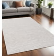 thumbnail image 5 of 8' X 10' Ivory and Blue Wool Striped Hand Tufted Area Rug, 5 of 10