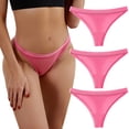 thumbnail image 1 of Calzoncillos hipster Gibobby Patchwork Color Ropa interior Bragas Bikini Sólido para mujer 3 piezas Rosa S, 1 of 5