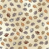 Puppy Paws Bone Cotton Fabric by Loralie Designs