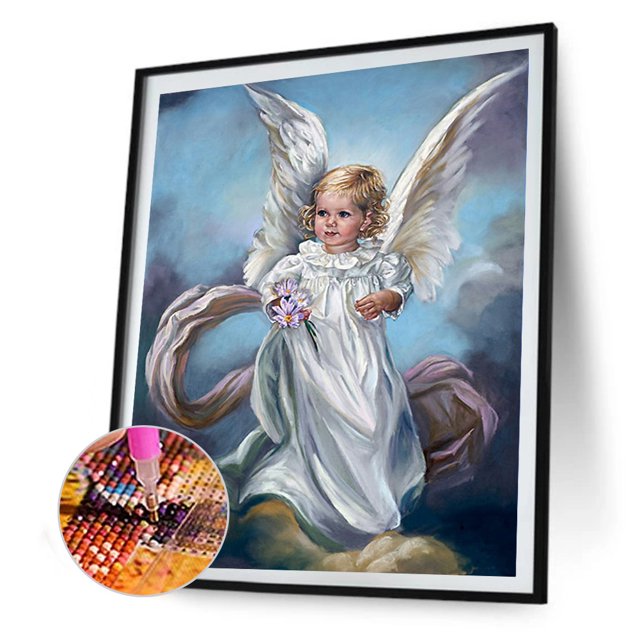 5D DIY diamante pintura Ángel chica completo taladro Rhinestone mosaico arte imagen Likrtyny decoración de arte