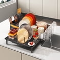 thumbnail image 7 of BEHERZT Expandable Dish Rack, Large Dish Drying Rack for Kitchen Counter, 304 Stainless Steel Foldable Dish Drainer Racks, 7 of 7