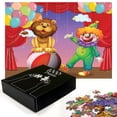 thumbnail image 3 of Ambesonne Circus Jigsaw Puzzle, Lion Clown Performance, Heirloom-Quality Fun Activity for Family Durable Cardboard, 1000 pcs, Multicolor, 3 of 6