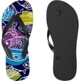 thumbnail image 3 of GZHJMY Flip Flops Vintage Colorful Fish Aquatic World Ocean Sea Beach Thong Slip On Slippers Beach Summer Sandals for Women Men Boy Girl Kid Summer Slippers, 3 of 5