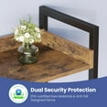 thumbnail image 4 of Greenstell Industrial Wide Bookcase,5-Tier Triple Storage System with 4 Hooks,Rustic Brown, 4 of 8