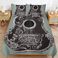 thumbnail image 6 of 3 Pcs Soft Bedding Set, Includes 1 Duvet Cover with Zipper And 2 Pillow,Shams Vintage Guitar With Wings Twin(86"x70"), 6 of 8