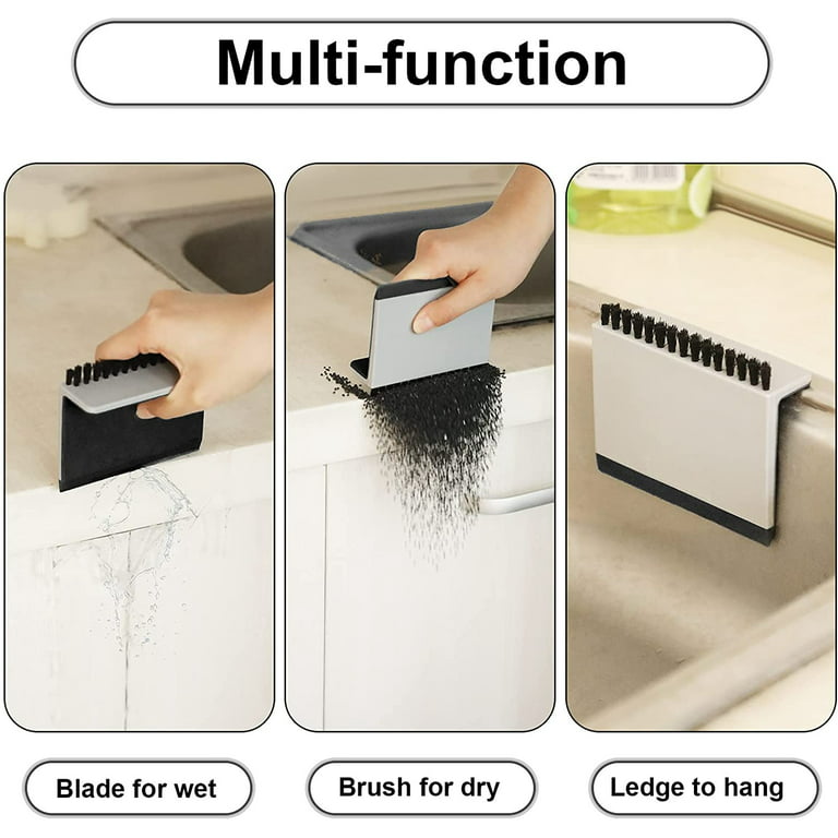 KOHLER Kitchen Sink Squeegee and Countertop Brush,  Multi-Purpose, Cleans Wet and Dry Spills, Dishwasher Safe, White : Health &  Household