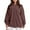 Brown, variant on VANLOFE Women's Solid Color Long Sleeve Sweatshirt Crewneck Sweatshirt for Women Women's Fashion Trendy Pink Sweatshirt XL