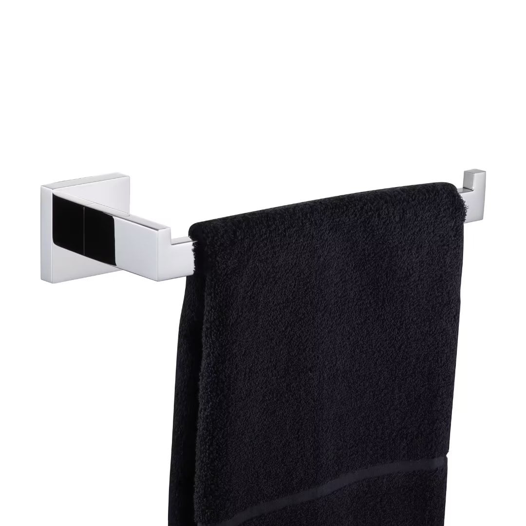 KOKOSIRI Towel Bar Shiny Chrome Hand Towel Ring Holder for Bathroom