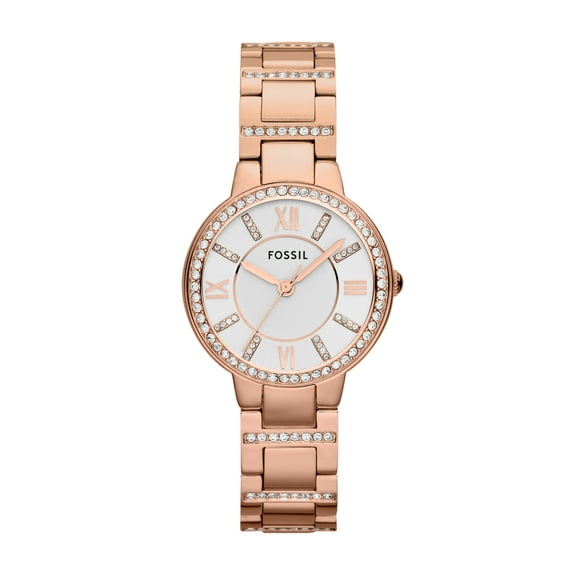 Fossil Women's Virginia Three-Hand Day-Date, Stainless Steel Watch