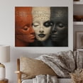 thumbnail image 2 of Designart "The Four Coral and Black Mexican Art" Mexican Print on Natural Pine Wood, 2 of 5