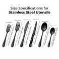 thumbnail image 6 of 24 Piece Black Silverware Set with Steak Knives, Stainless Steel Flatware Set for 4, Mirror Polished Cutlery, 6 of 8