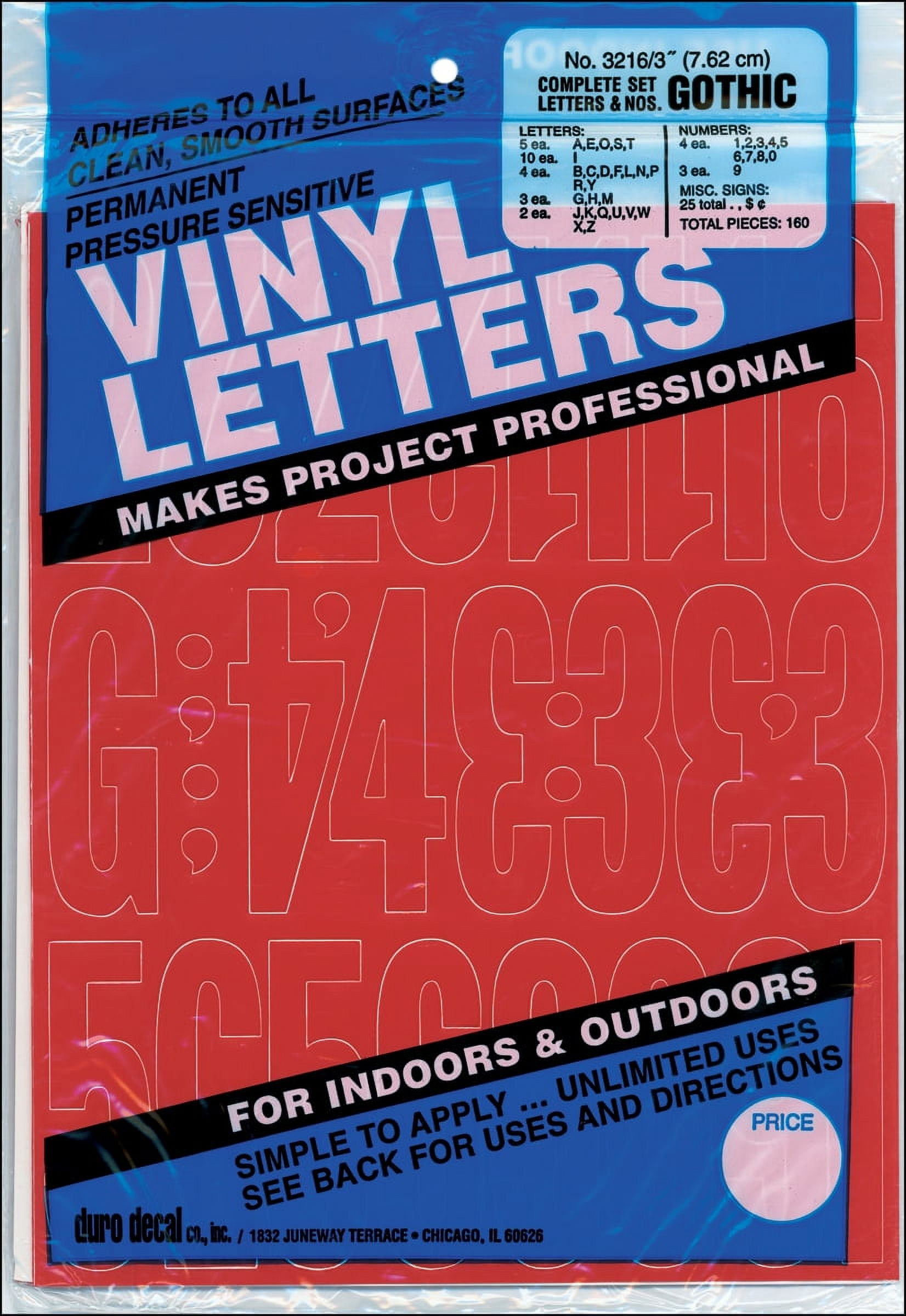 Permanent Adhesive Vinyl Letters & Numbers 2 167/Pkg-Gold, 1 count - Pay  Less Super Markets