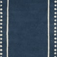 thumbnail image 6 of SAFAVIEH Bella Danita Plain Dotted Bordered Wool Runner Rug, Navy Blue/Ivory, 2'3" x 9', 6 of 7