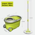 thumbnail image 2 of Multifuntional Self Wringing Mop Bucket Set Dry&Wet Self Cleaning Drying Flat Floor Free-Hand Washing Mop Squeeze Flat Mop with 2 Mop Pads for Home Bathrooms Kitchen, 2 of 10