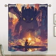 thumbnail image 3 of How to Train Y×our Dra×gon Curtains 63 Inch Length, Thermal Insulation Blackout Curtains Privacy Curtains for Bedroom/Living Room 2PC, 3 of 5