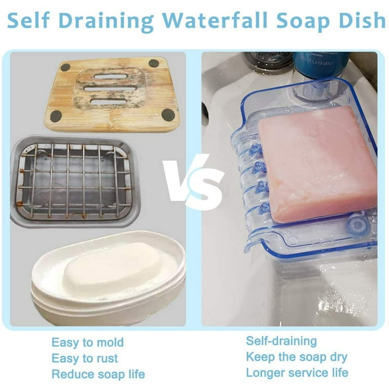 Handmade Self-draining Ceramic Soap Dish. Sink Draining Soap Dishes 