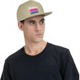 thumbnail image 4 of Bisexual Flag LGBT Gifts Trucker Hat for Men Baseball Cap Women Dad Hat Adjustable Snapback Hat Cowboy Hat Black, 4 of 8